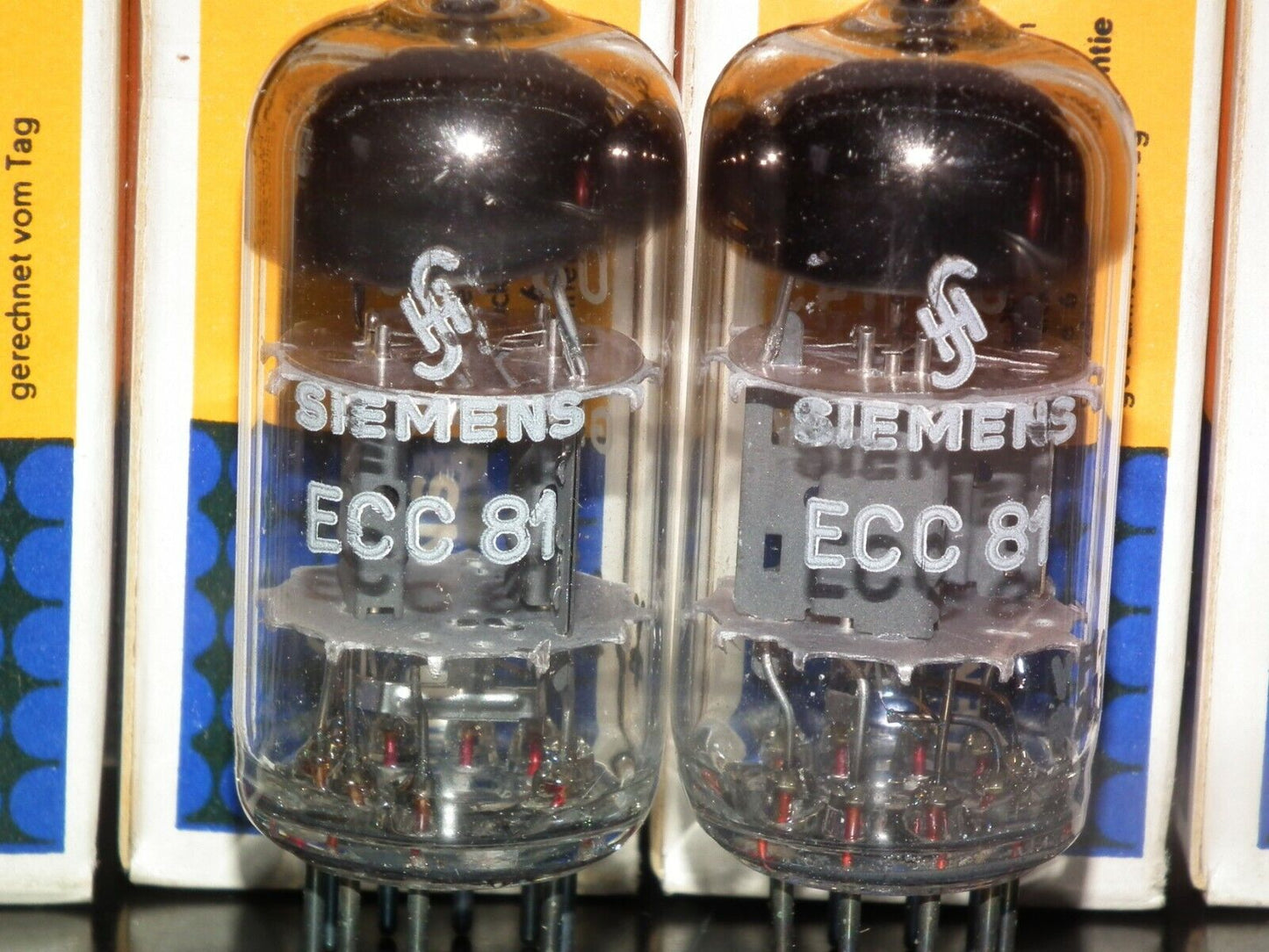 ECC81 Siemens Platinum Matched Pair NOS NIB 12AT7 Siemens&Halske Munich W German