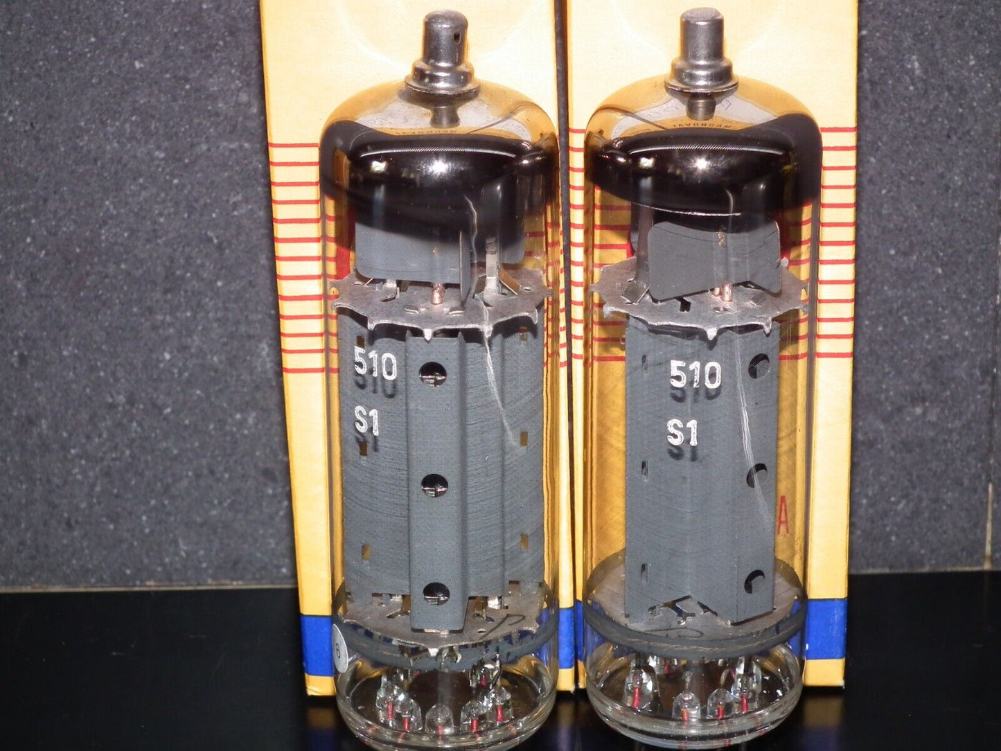 PL509 Tesla 40KG6  NOS Platinum Matched Pair EAR859 EAR861 RARE SPOT ANODES