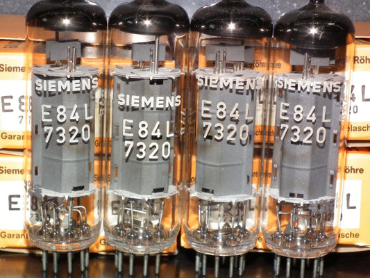 E84L 7320 Platinum Matched Quad Siemens & Halske NOS NIB EL84 6BQ5