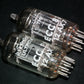 ECC83 Philips France 12AX7 Matched Pair Ribbed plates, Rebranded ULTRON NOS NIB