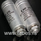 Two vintage Siemens PIO capacitors 0.5 uF / 630V Klangfilm tube audio