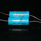 Two vintage NOS F&T electrolytic capacitors 22uF 350V Made in West Germany 70s
