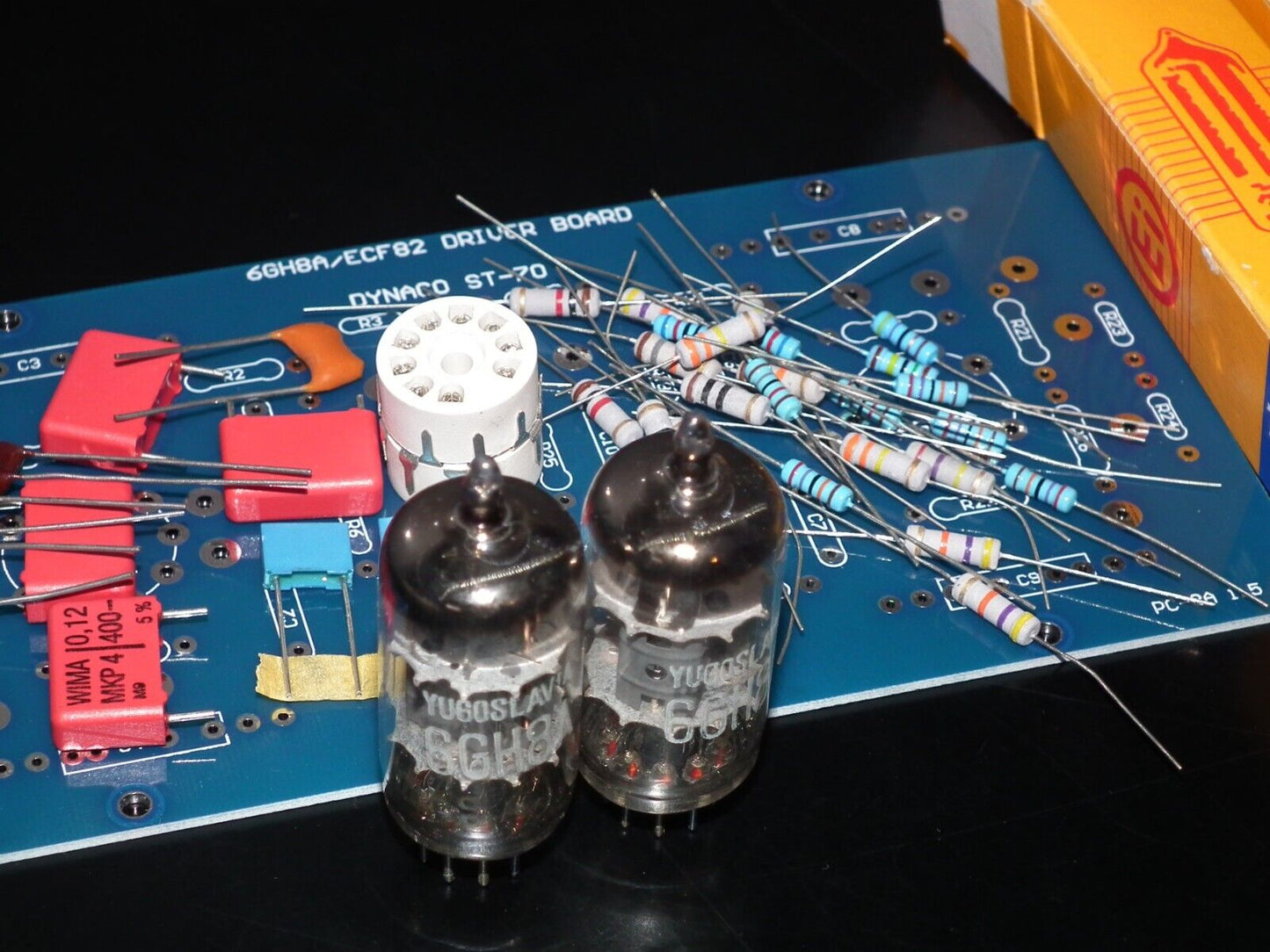 DYNACO ST-70 6GH8A / 6GH8 COMPLETE KIT PC-3 DRIVER BOARD WITH TUBES (NOS Platinum matched pair of 6GH8A EI Philips)