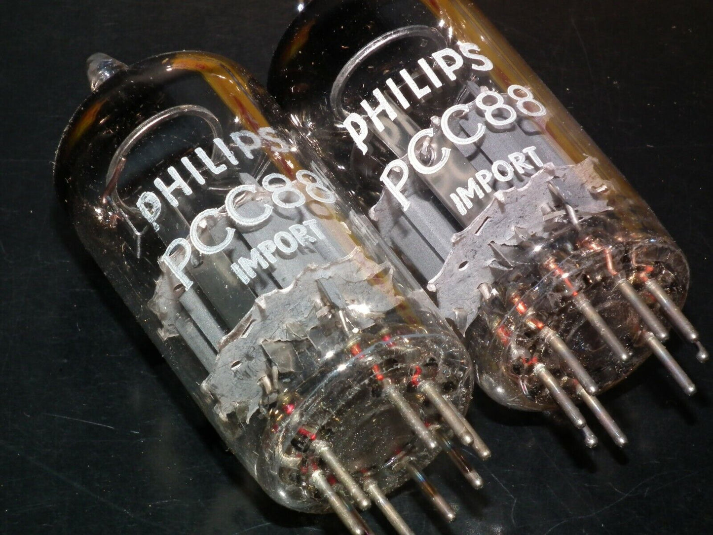 PCC88 Mullard 7DJ8 Rebranded Philips Platinum Matched Pair