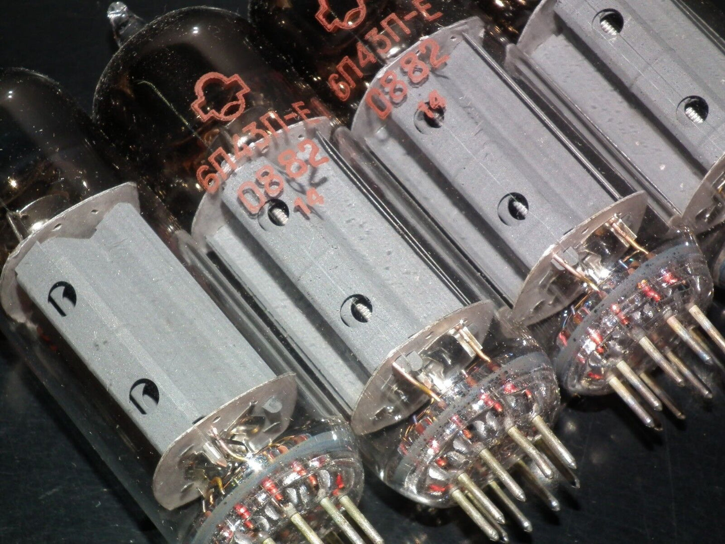 Platinum matched pair 6P43P-E Reflektor ( EL86 6CW5 )  NOS tube audio pentode