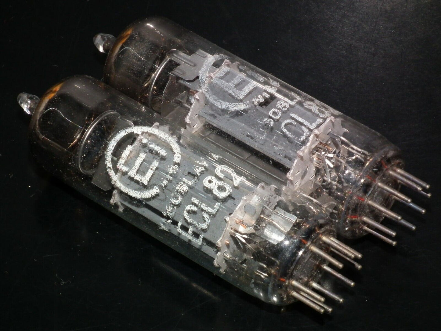 ECL82 6BM8 EI Philips NOS Platinum matched pair, Yugoslavia