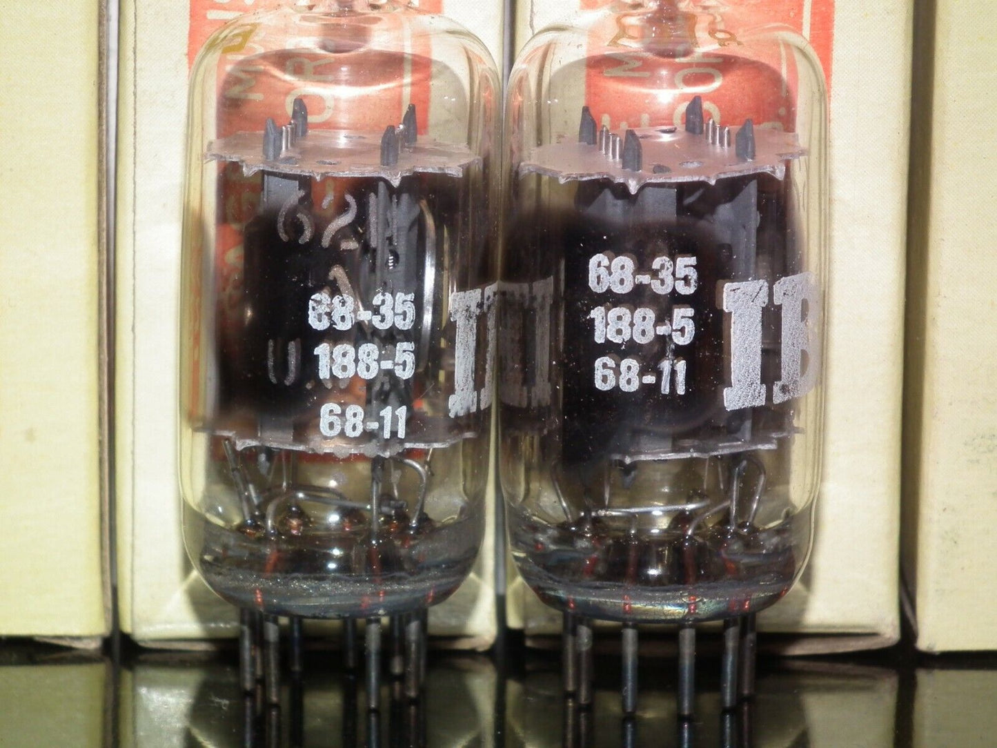 Platinum Matched Pair IBM GE 6211A Long Life 10000 hours double triode 6211 NOS