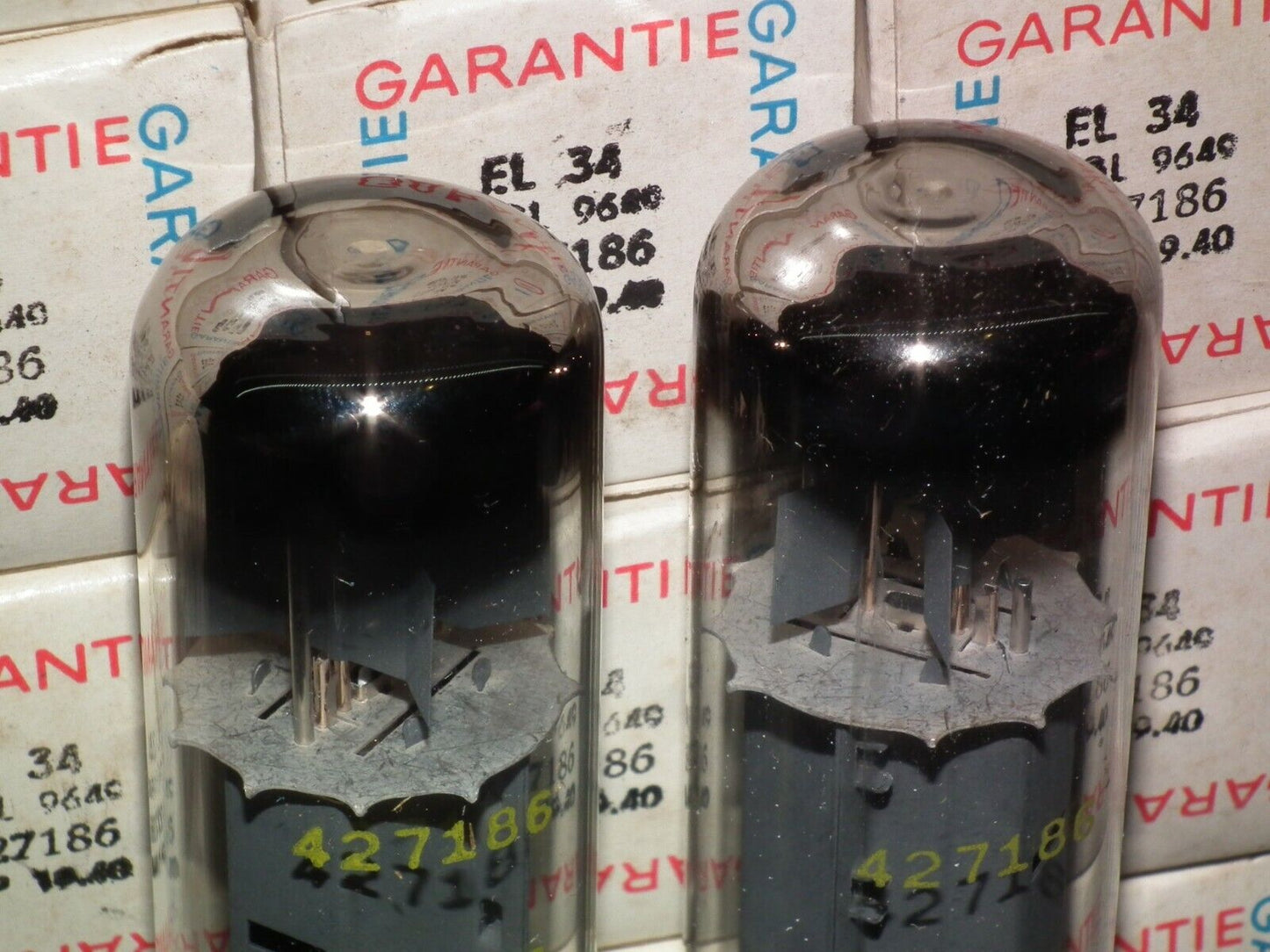 EL34 6CA7 RFT Germany NOS NIB Platinum Matched Pair