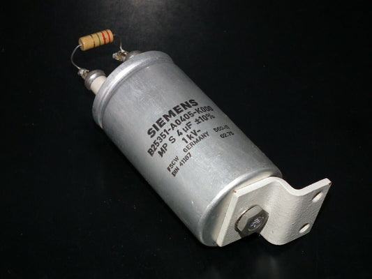 One vintage Siemens PIO capacitor 4u 1000V Klangfilm Made in West Germany 1975