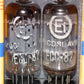 Matched Pair ECC82 12AU7 EI Yugoslavia Telefunken Long Smooth Plates 17mm Used