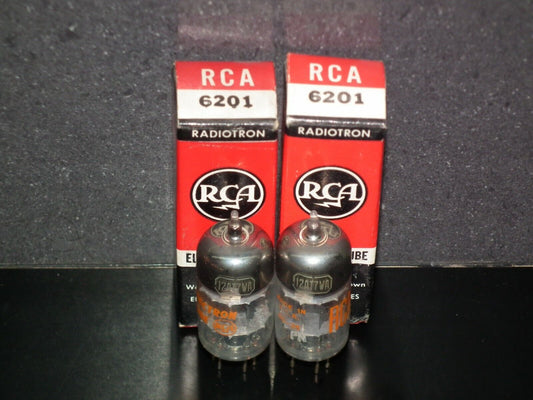 Platinum Matched Pair 6201 RCA 12AT7WA E81CC NOS NIB Premium type ECC81 12AT7