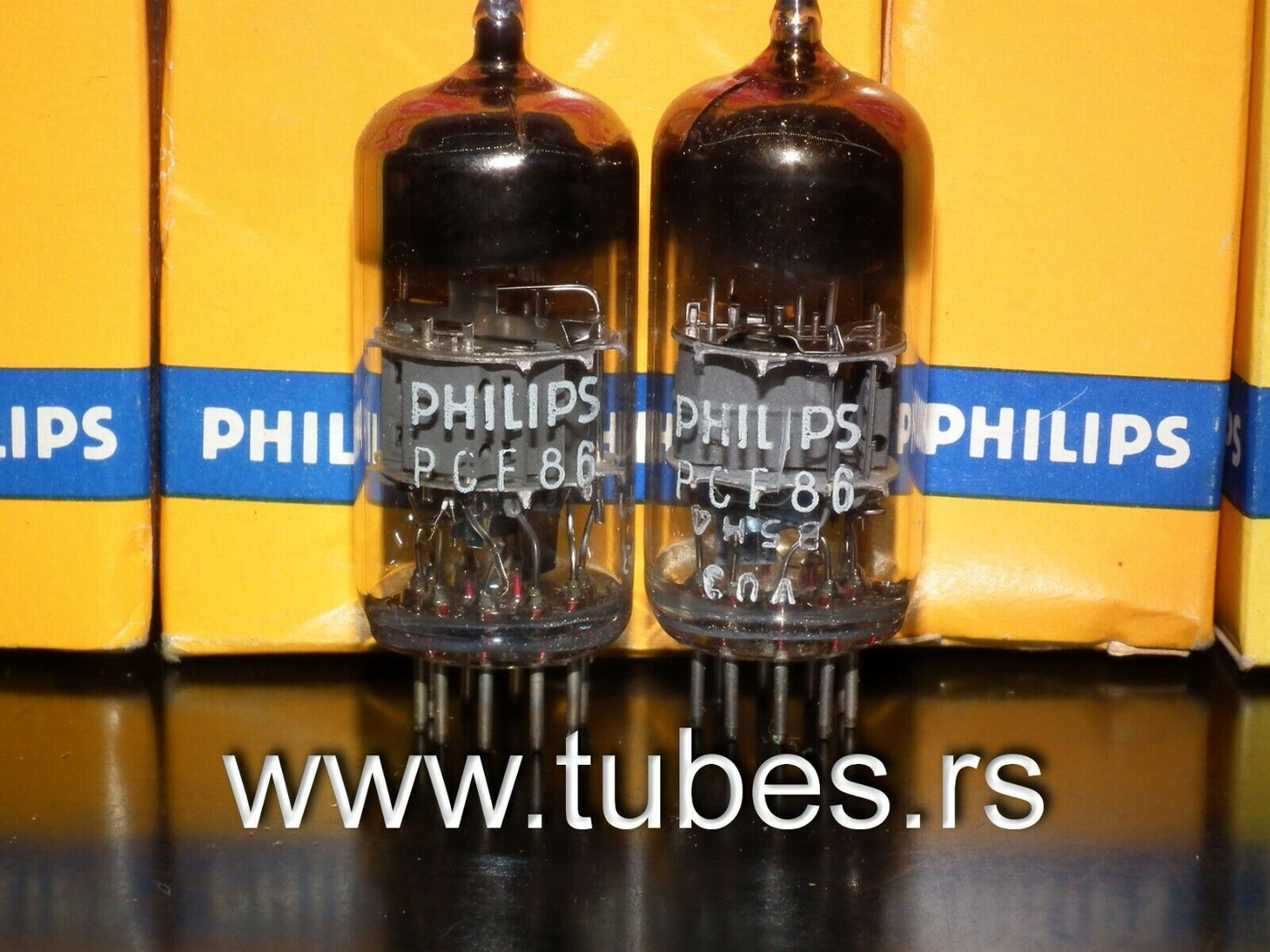 Platinum matched pair PCF86 Philips Mullard Blackburn 7HG8 NOS NIB