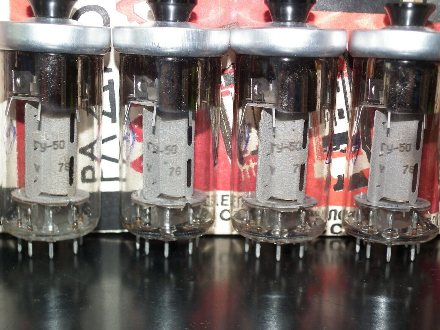 Platinum matched quad GU50 NOS NIB (FU50, LS50)