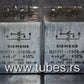 Two vintage Siemens PIO capacitors 4+4 uF 160V Klangfilm Made in W. Germany 1978
