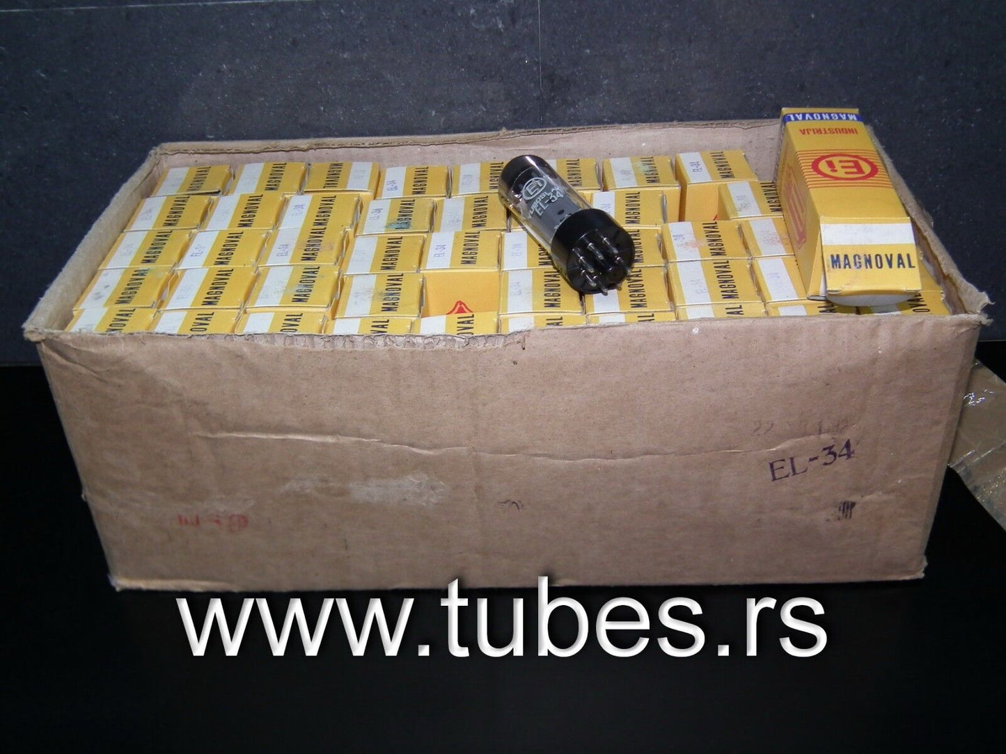 EL34 6CA7 EI Yugoslavia NOS NIB Platinum Matched Quad Philips dual OO getter