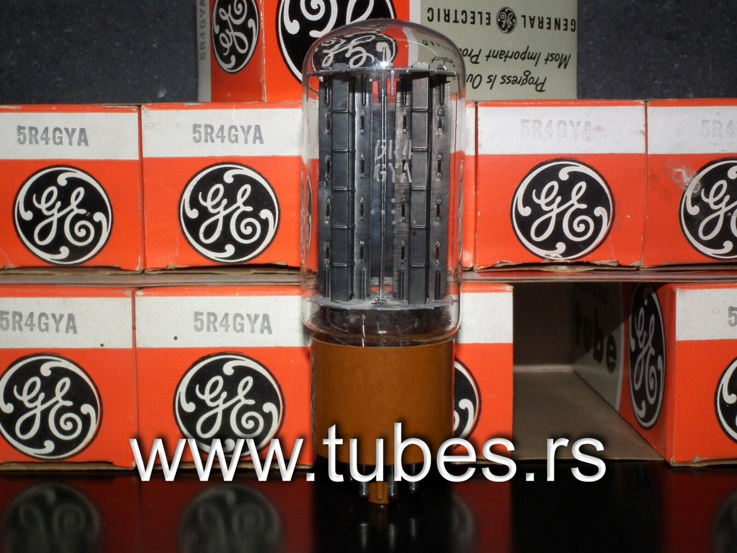 5R4GYA General Electric NOS NIB Brown Base Vintage Rectifier Tube