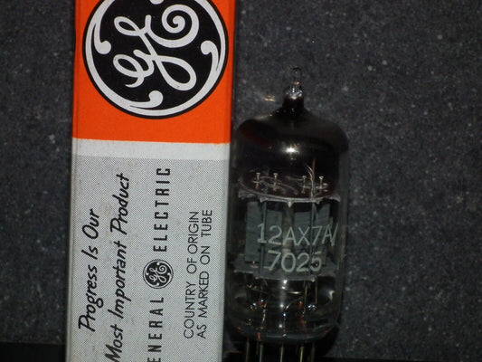 12AX7A General Electric 7025 ECC83 tested NOS Balanced sections, No microphonics