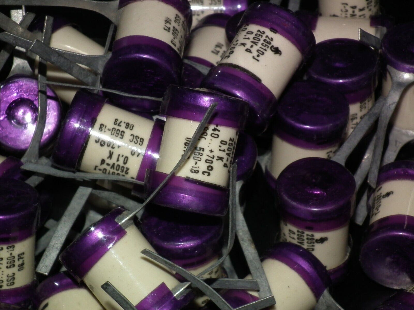 Two vintage Sikatrop Capacitors 0.1mfd 250V Siemens Klangfilm Hi End 100nF 250V