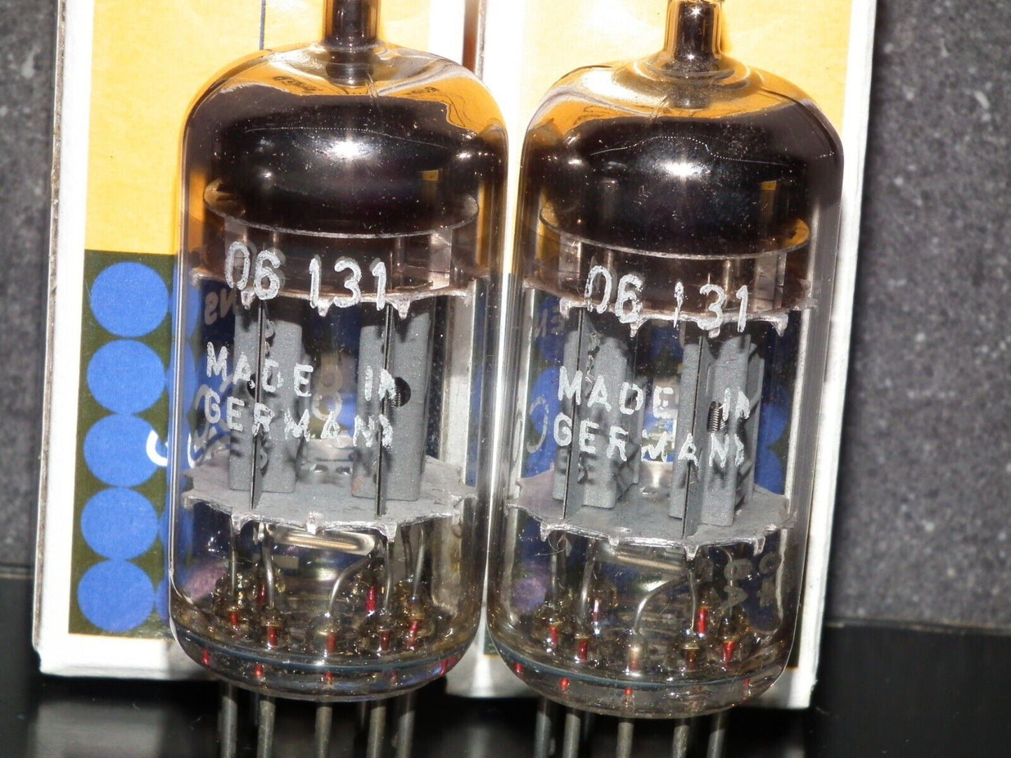 E83CC triple mica Siemens & Halske Platinum Matched Pair ECC83 Munich USED