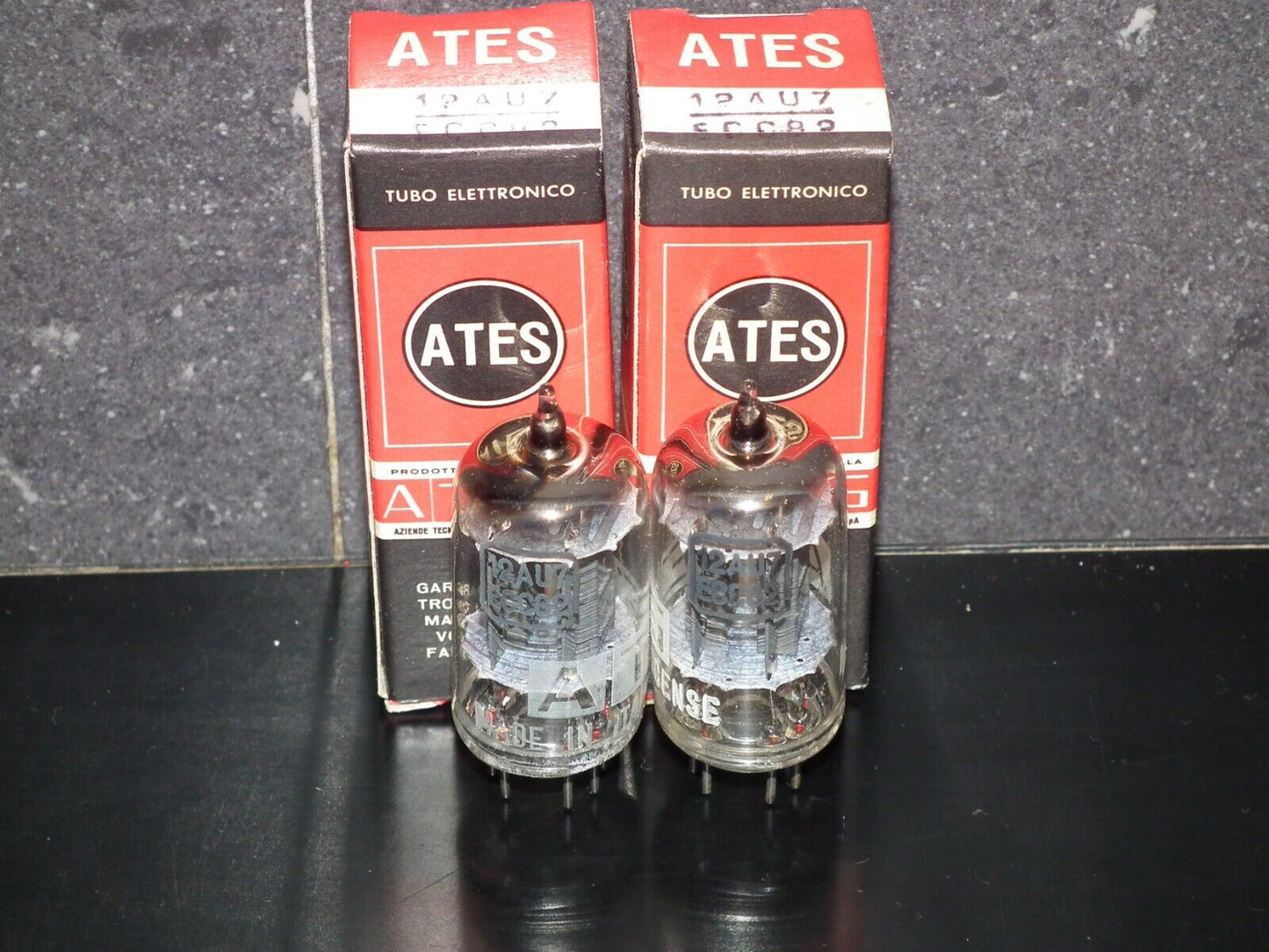 One (1 pcs) ECC82 12AU7 ATES RCA Long Anodes 17mm NOS NIB