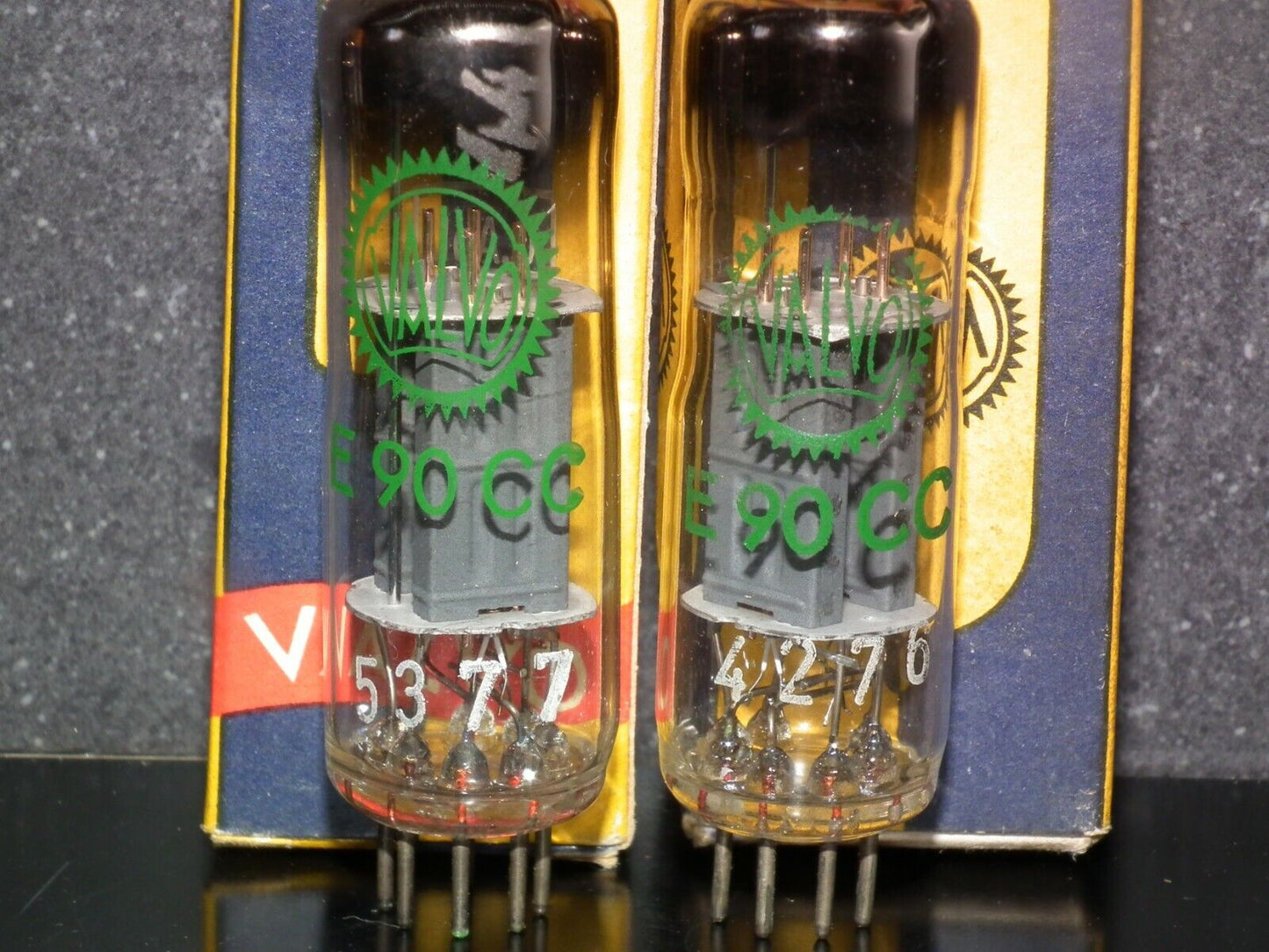 MP Pair E90CC Valvo NOS NIB Ultra RARE Crossfoil D Getter Pinched Waist Hamburg