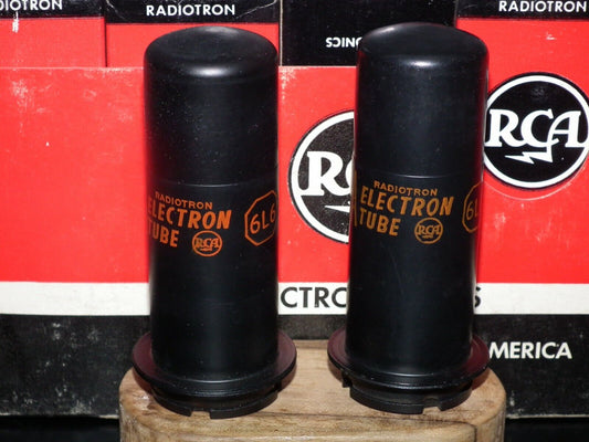 6L6 RCA Metal Can NOS NIB Platinum Matched Pair ( 2 pcs ) The same codes
