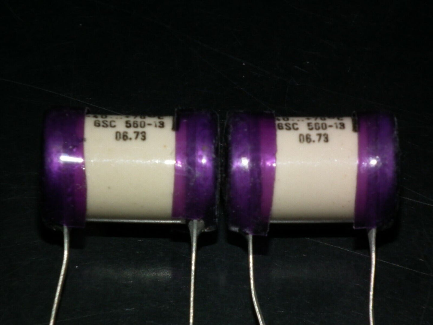 Two vintage Sikatrop Capacitors 0.1mfd 250V Siemens Klangfilm Hi End 100nF 250V