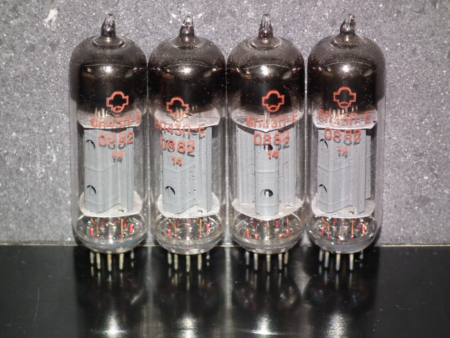 Platinum matched pair 6P43P-E Reflektor ( EL86 6CW5 )  NOS tube audio pentode