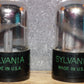 Platinum Matched Pair Sylvania 6SL7GT NOS NIB Chrome Tops Short Bulb Used 135%
