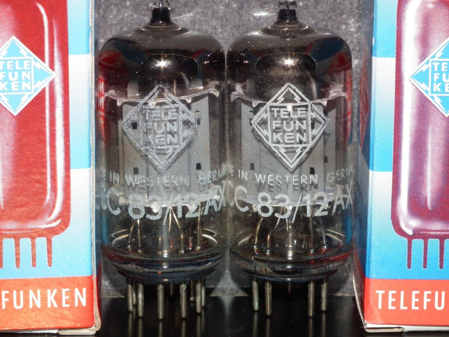 Matched Pair 12AX7 Telefunken ECC83 Tested 85/100% Smooth Anodes DB Berlin Codes