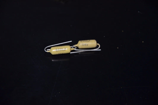 Two vintage Mullard Mustard Philips Capacitors 0.022mfd / 160V Marshall,Fender