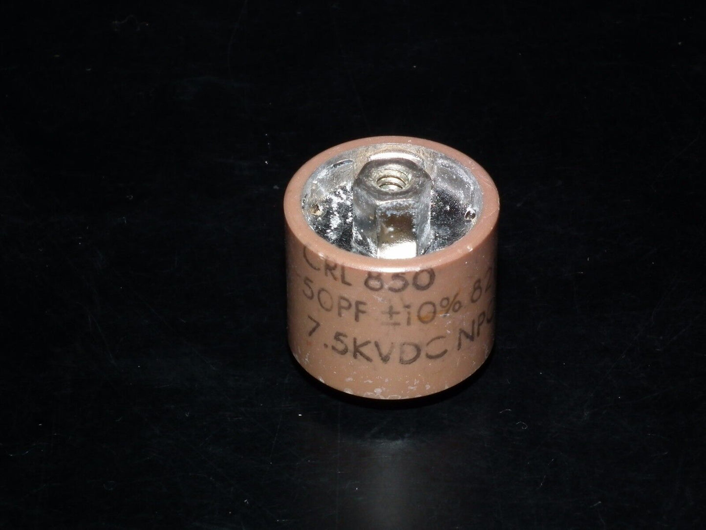 RF ceramic doorknob HV capacitor CRL850 50pF 7500V NOS 50pF 7.5KV 0.0005uF
