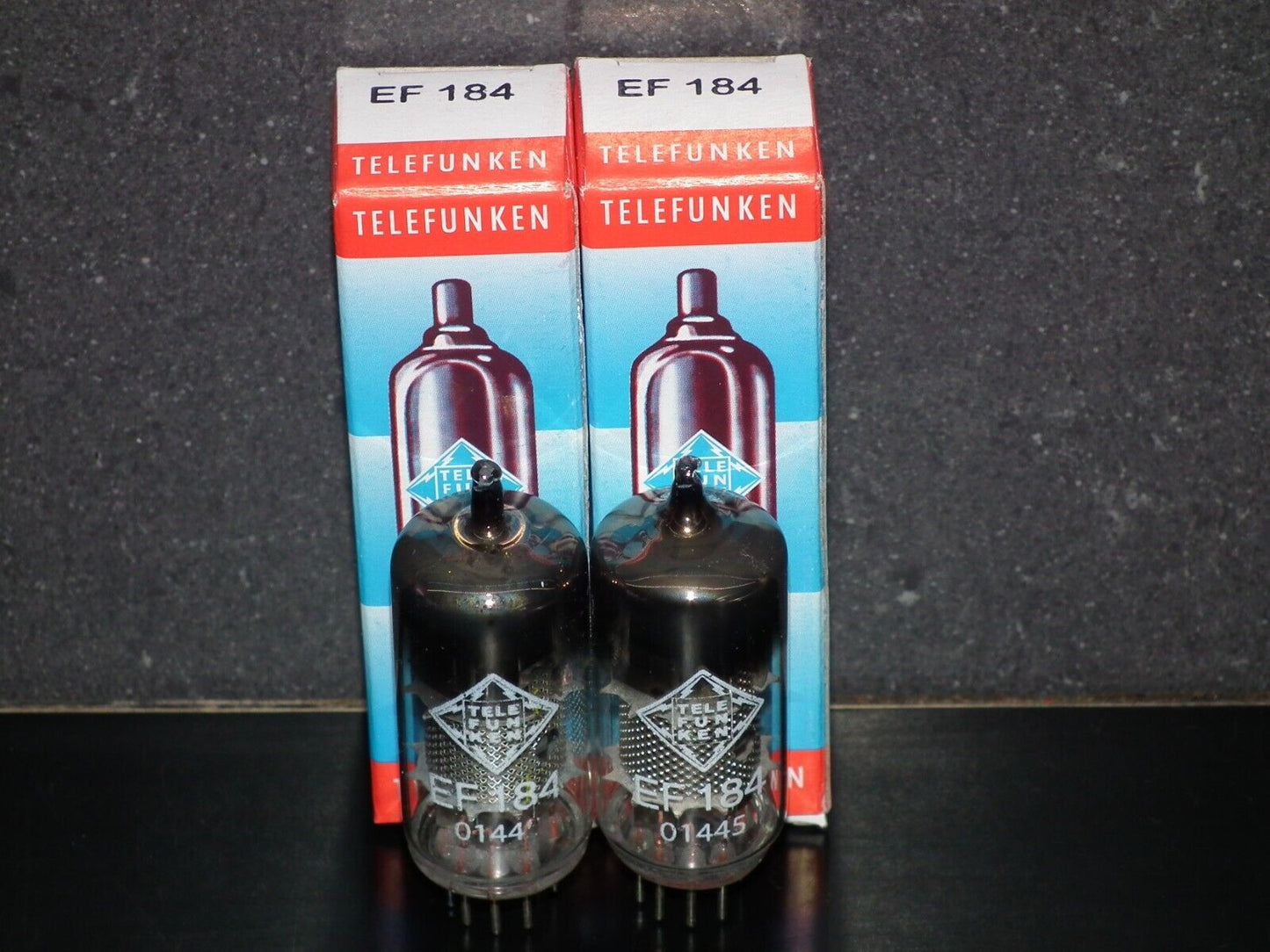 Platinum Matched Pair (2 tubes) EF184 Telefunken 6EJ7 West Germany