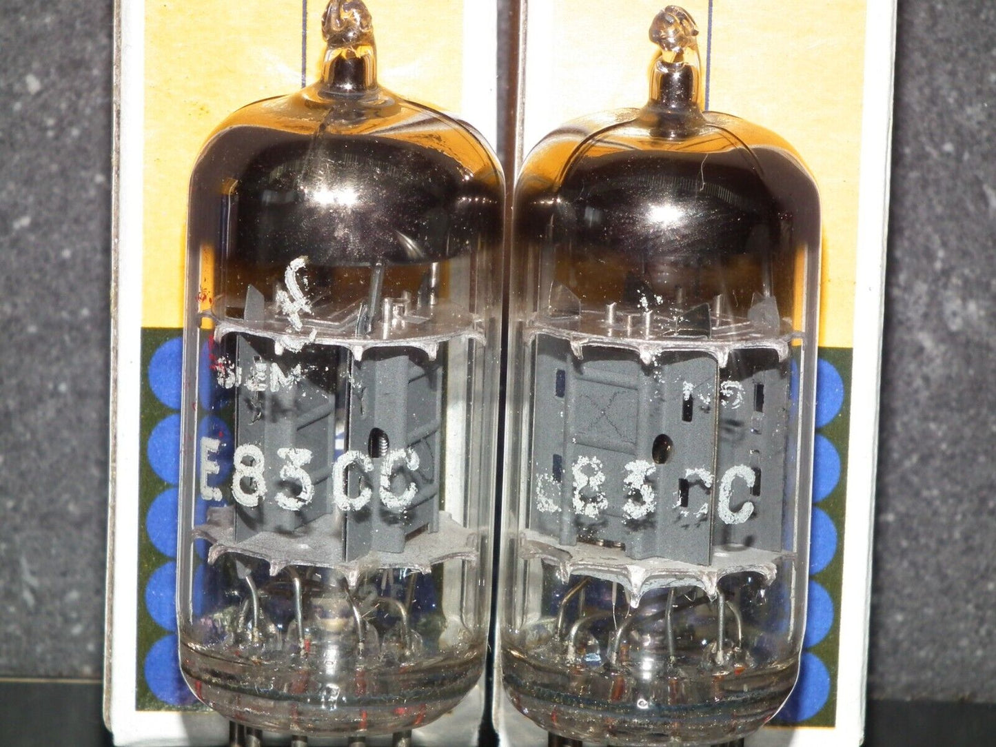 E83CC Siemens & Halske Platinum Matched Pair ECC83 Munich USED tested OK