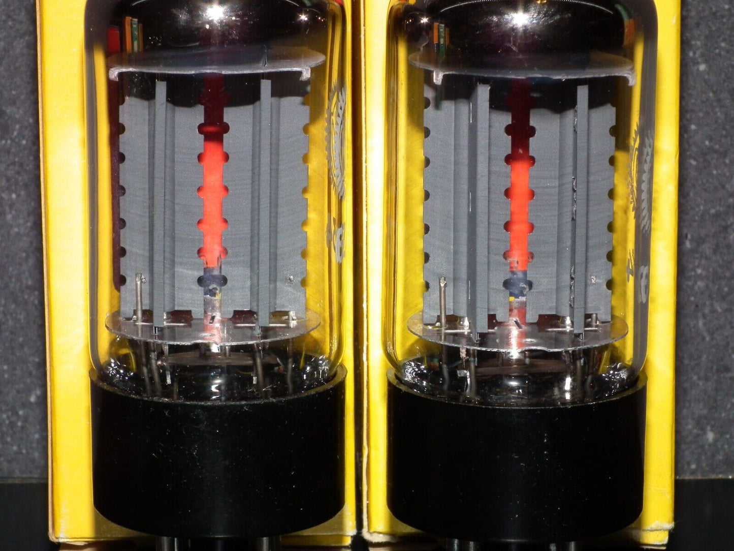 Platinum Matched Pair (2 pcs) GZ34 Mullard 5AR4 rectifier NOS NIB branded Valvo