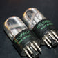 Platinum Matched Pair Sylvania 6SL7GT NOS NIB Chrome Tops Short Bulb Used 135%