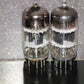 Matched pair 6201 GE 12AT7WB Triple Mica Square Getter tested 90% of NOS