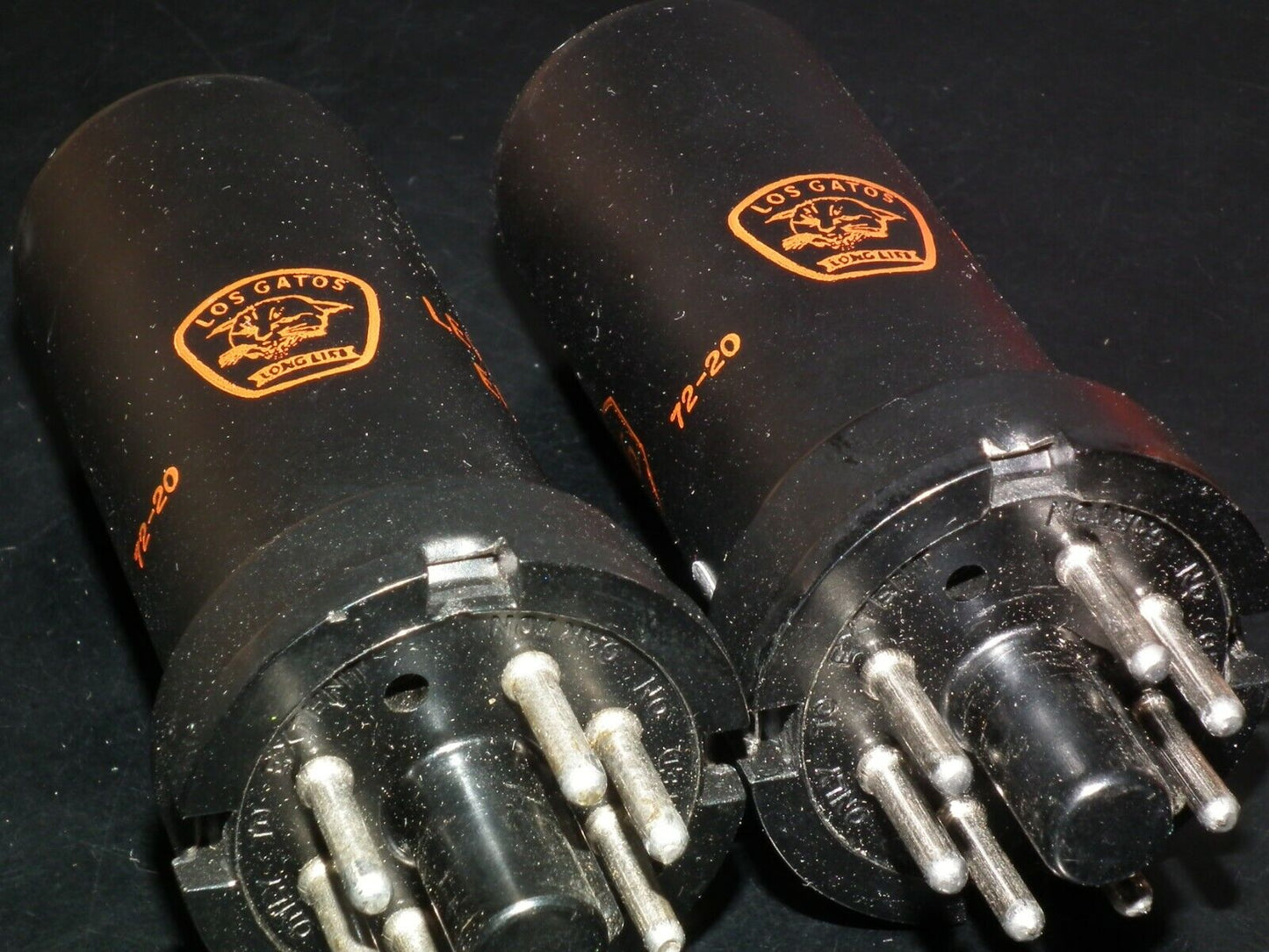 6V6 Los Gatos NOS Platinum Matched PAIR Made in USA Fender Ampeg Messa Gibson