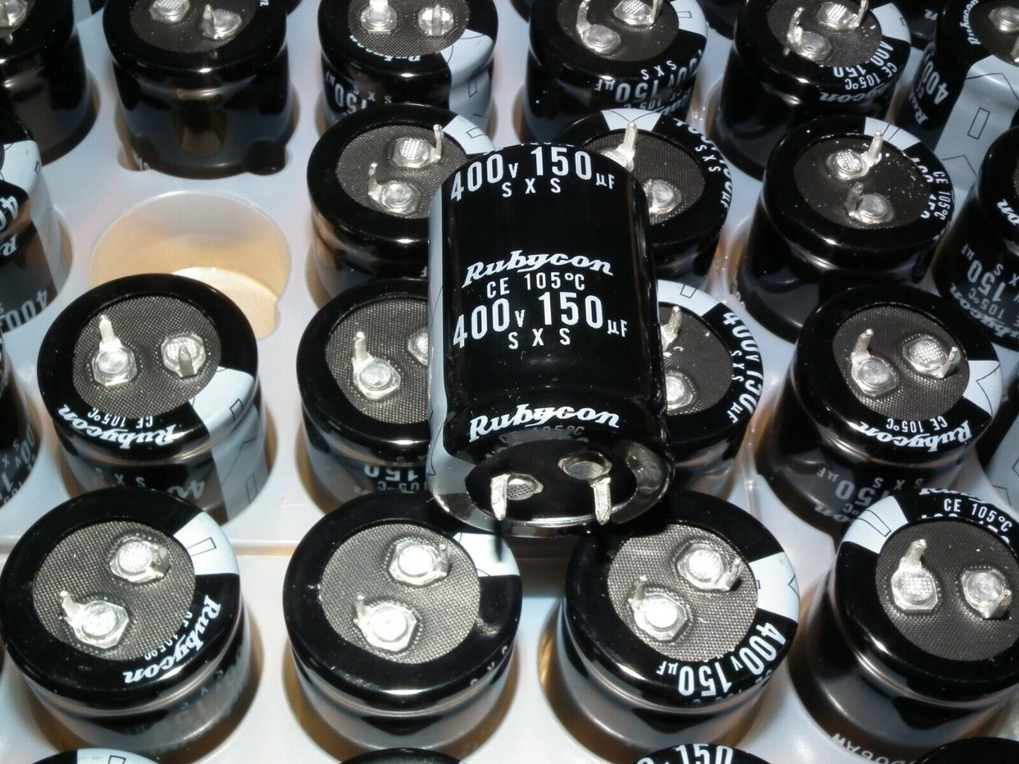 Rubycon JAPAN two electrolytic capacitors 150uF 400V 150u 150mfd SXS Audio Grade