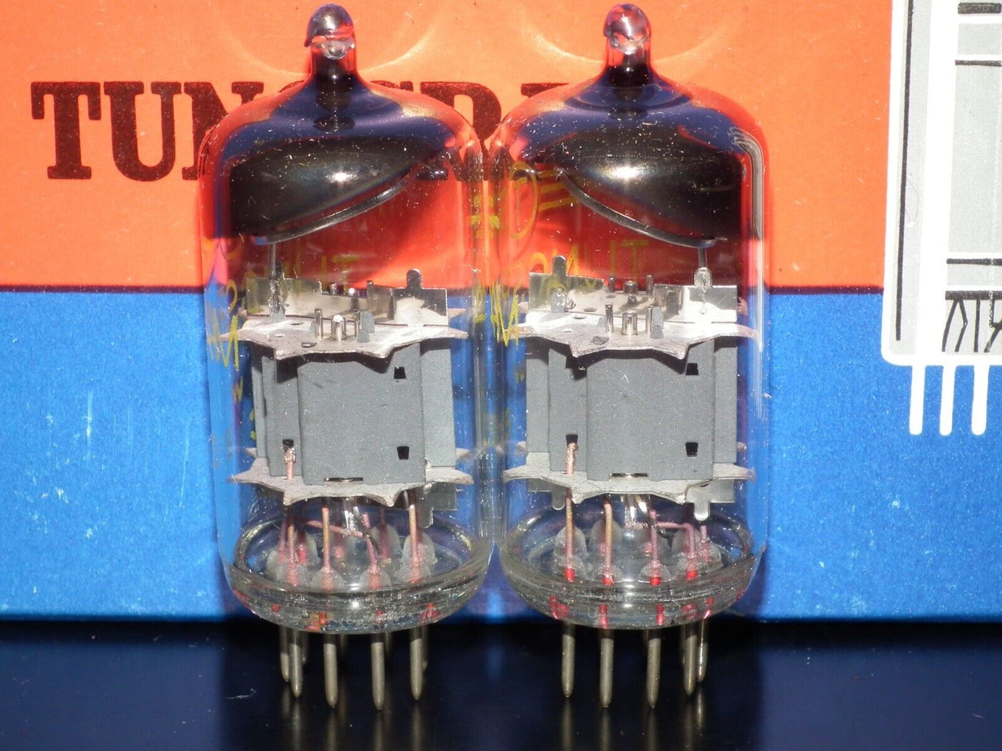 PCC85 Tungsram Austria Platinum Matched Pair NOS NIB 60s Big Inclined Getter