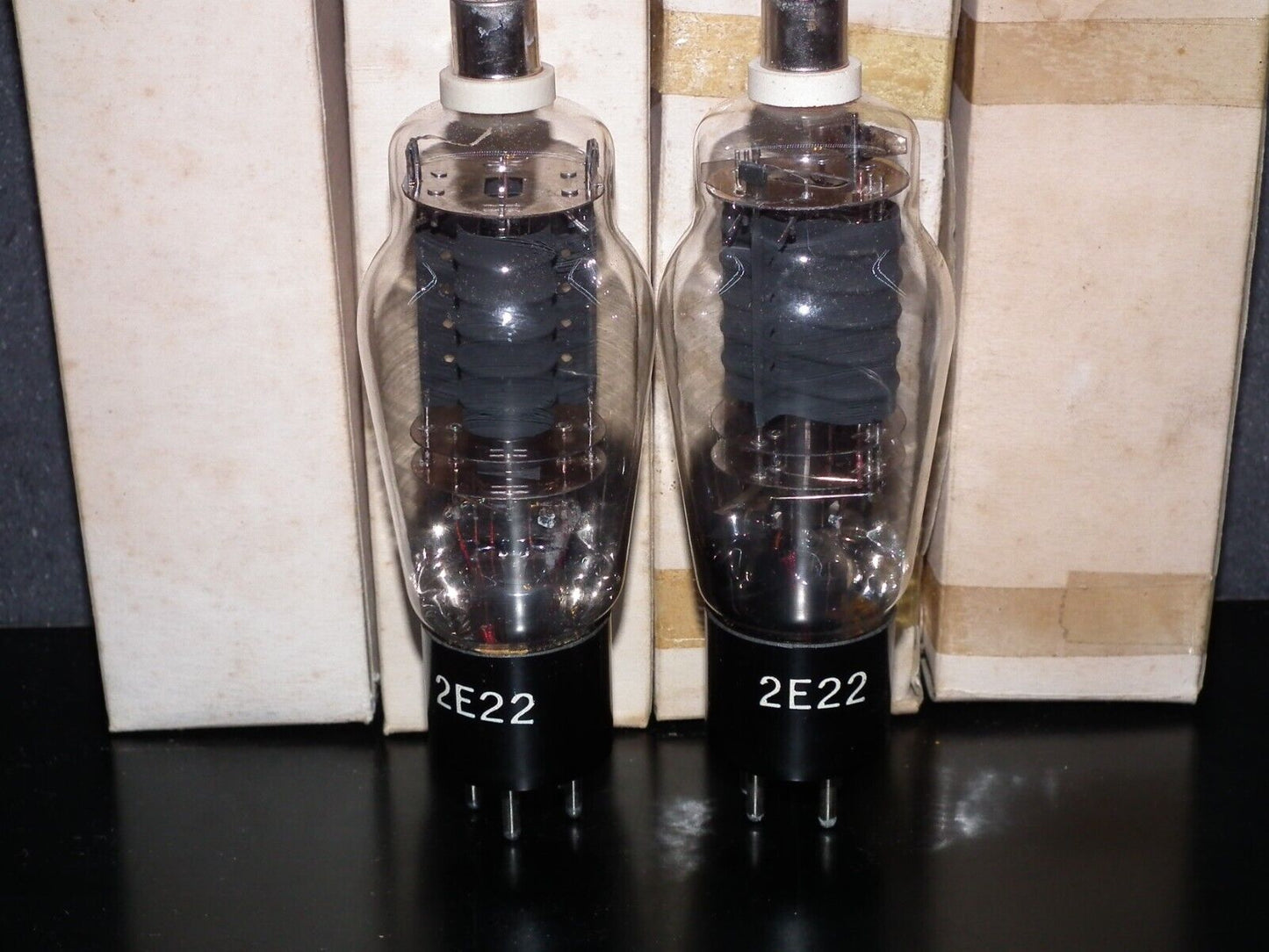 Platinum Matched Pair 2E22 KEN-RAD NOS NIB Made in USA Directly Heated Pentodes