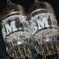 Platinum Matched Pair 6072A GE 12AY7 rebranded IBM Black Anodes