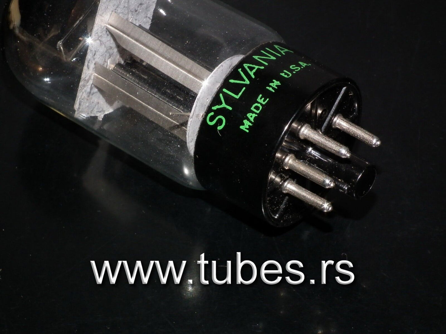 5V4GA Sylvania VT-206 NOS NIB black plates, carbonized nickel