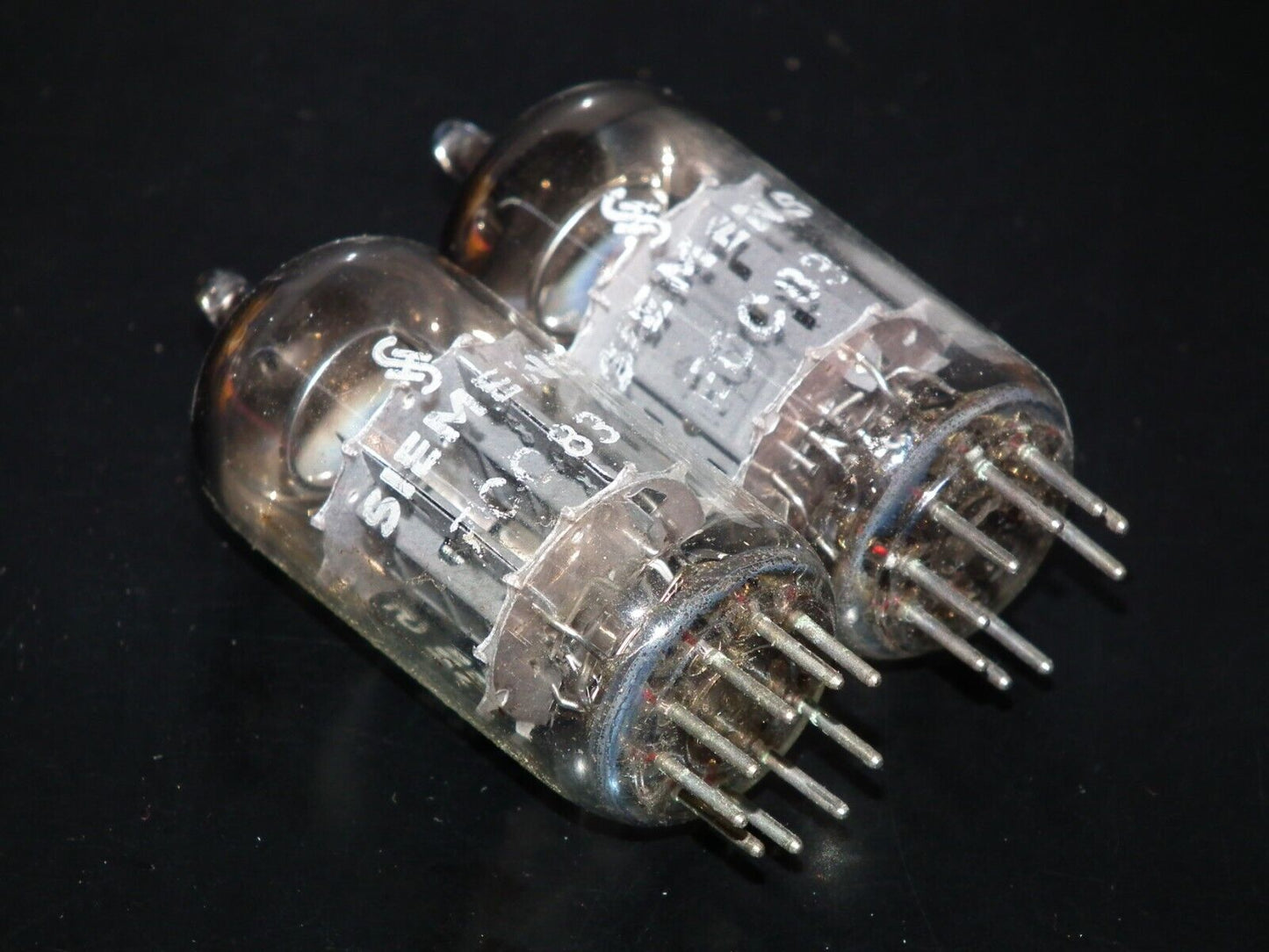 Pair ECC83 Siemens 12AX7  Used Tested 85% Double Getter Support Munich Codes