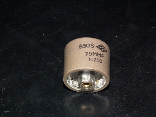 Doorknob Capacitor CRL 850S - 75pF 5KV N750 NOS for transmitters and linear amp