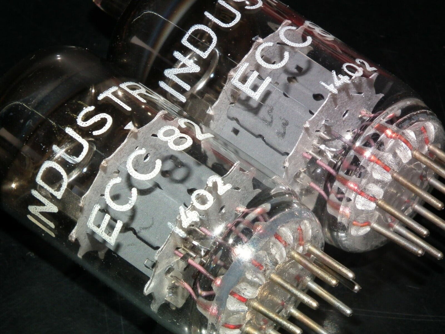 ECC82 12AU7 Standard Brand Industrial NOS NIB Platinum Matched Pair from 60s