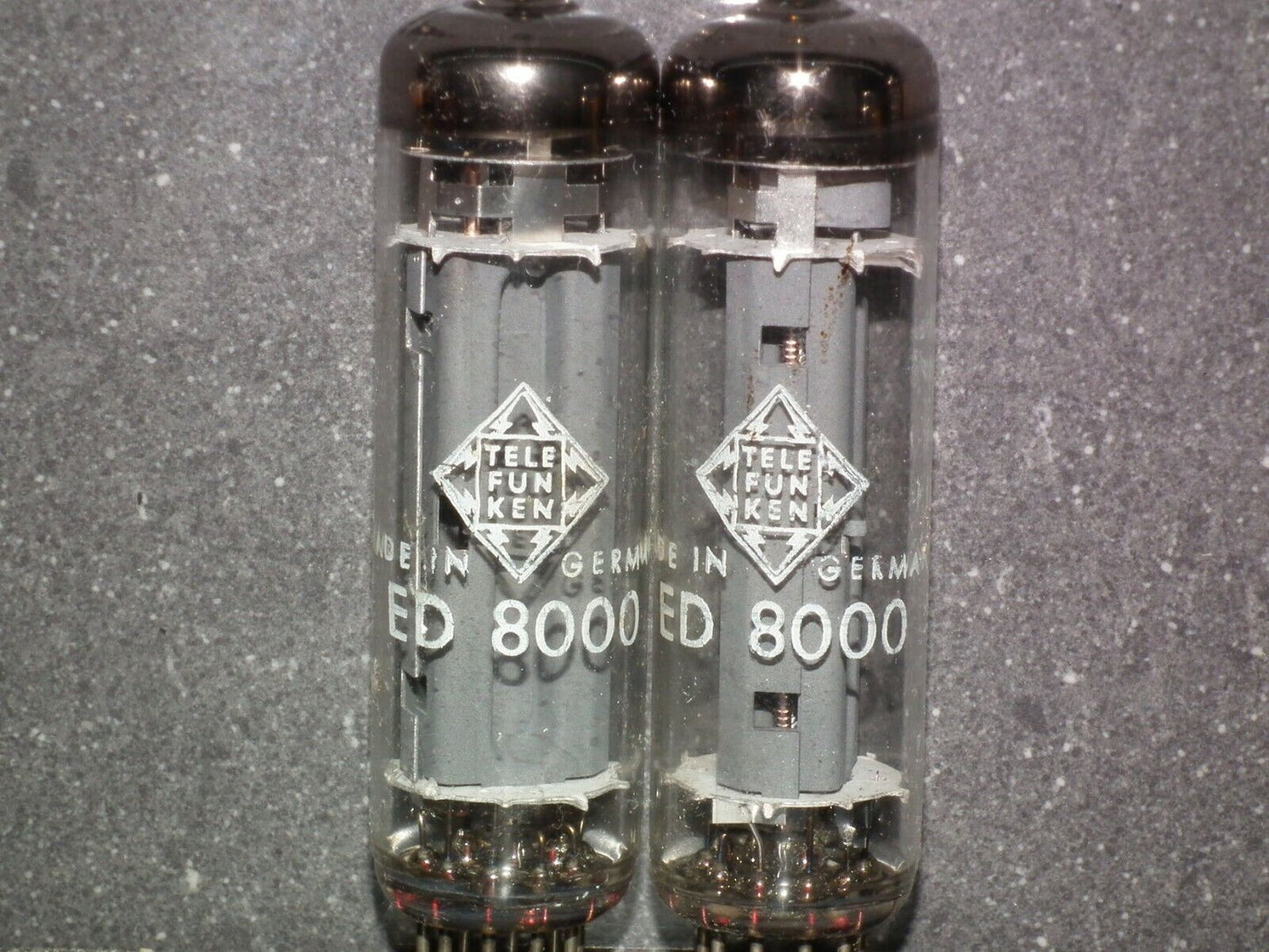Platinum matched pair ED8000 Telefunken, tested stronger than NOS, perfect print