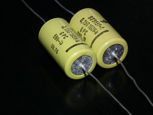 Two 2 NOS vintage Siemens MKL Capacitors 150nF 160v 0.15u Klangfilm Germany 70s