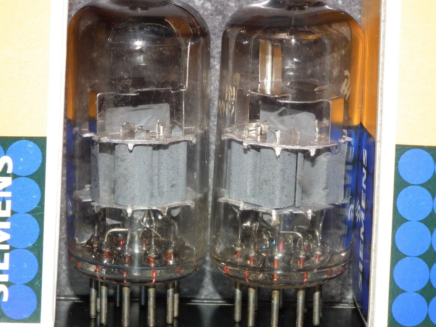 Matched pair PCC88 Siemens 7DJ8 GRAY SHIELD DUAL STAGE GETTER Used tested 90%