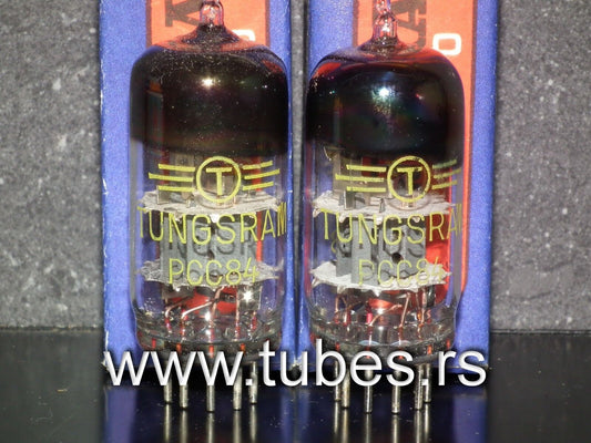 Matched Pair PCC84 Tungsram NOS NIB RARE Foil Disc Getter